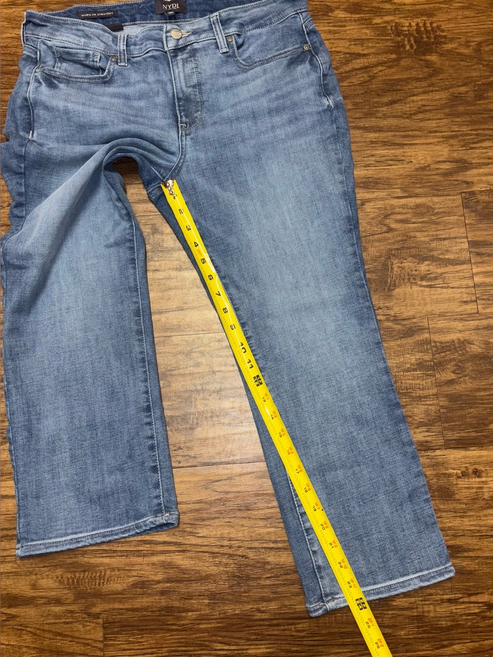 NYDJ Marilyn Straight Jeans Size 12P - Picture 7 of 9